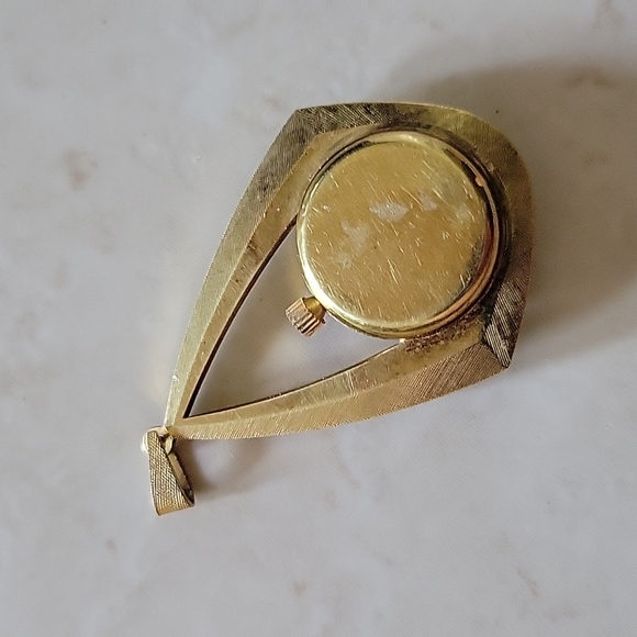 Vintage Sheffield watch pendant necklace slide Swiss made winding - Picture 3 of 5